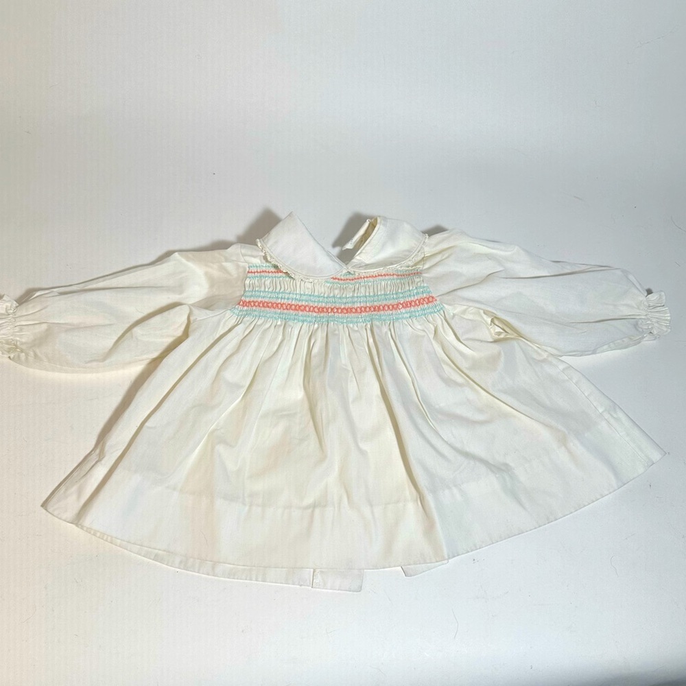 Vintage Thomas White Smocked Dress